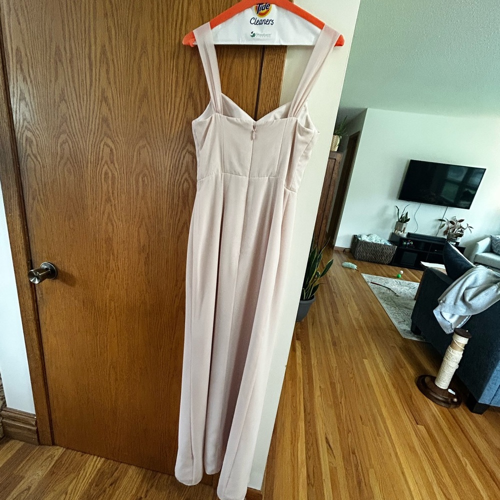 Azazie Blushing Pink Denise Dress - Picture 3 of 8